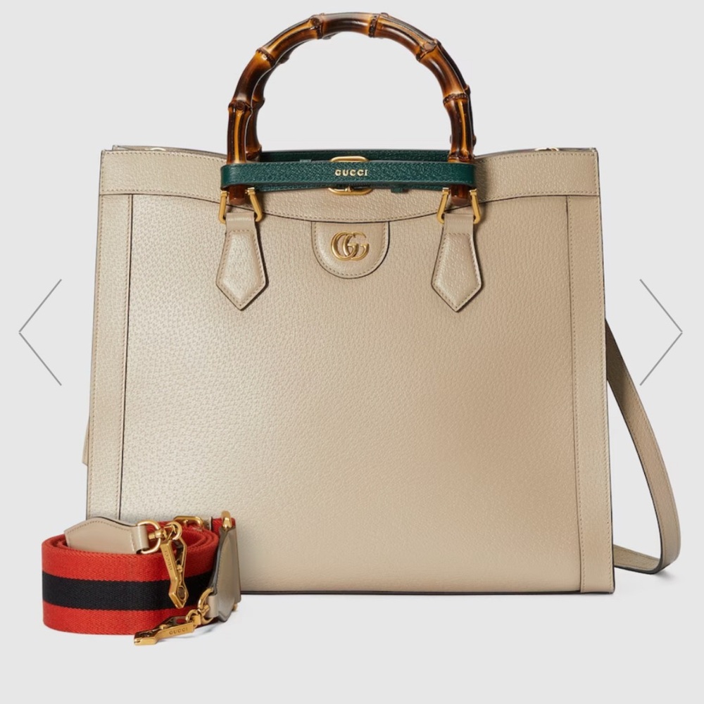 Gucci Beige Tote with Bamboo Handle